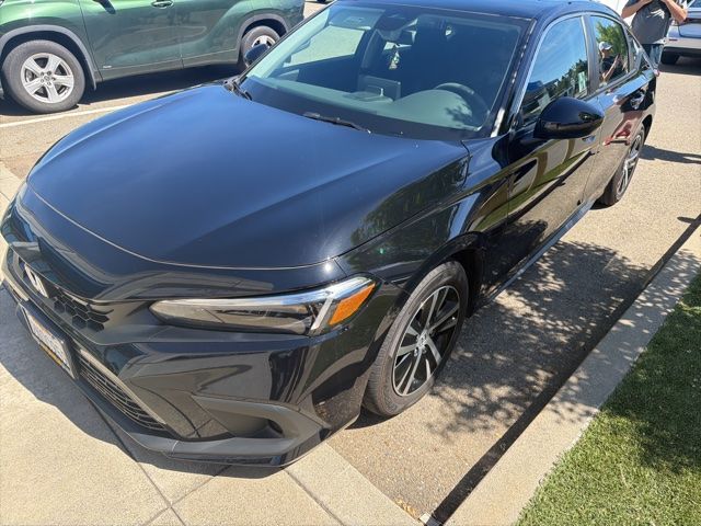 Crystal Black Pearl 2024 Honda Civic Hatchback LX FWD Hatchback Front-Wheel Drive Continuously Variable Transmission