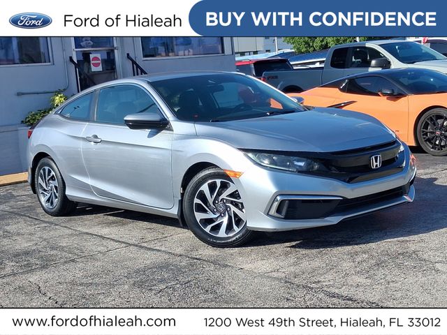 Lunar Silver Metallic 2020 Honda Civic Coupe Front-Wheel Drive Continuously Variable Transmission