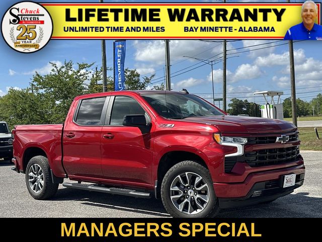 Radiant Red Tintcoat 2024 Chevrolet Silverado 1500 RST Crew Cab 4WD Pickup Truck Four-Wheel Drive Automatic