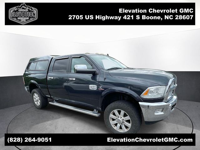 Gray (Maximum Steel Metallic Clearcoat) 2014 RAM 3500 Laramie Longhorn Crew Cab 4WD Pickup Truck Four-Wheel Drive 6-Speed Automatic