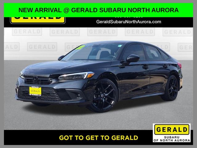 Crystal Black Pearl 2022 Honda Civic Sedan Front-Wheel Drive Continuously Variable Transmission