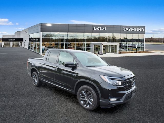Crystal Black Pearl 2024 Honda Ridgeline Sport AWD Pickup Truck All-Wheel Drive 9-Speed Automatic