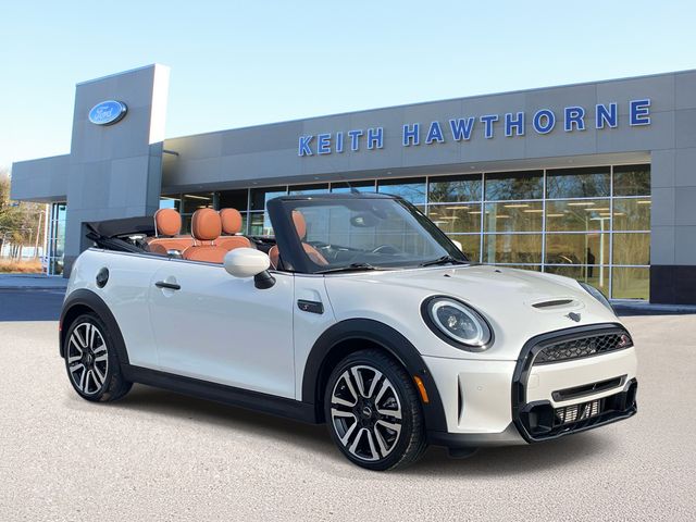 White Metallic 2024 MINI Cooper Convertible Front-Wheel Drive 7-Speed Automatic