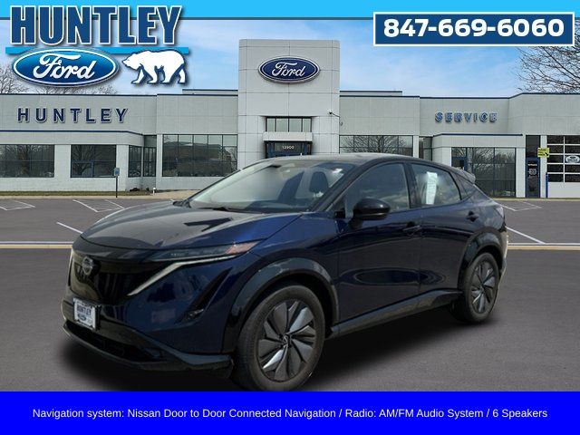 Deep Ocean Blue Pearl/Black Diamond Pearl 2023 Nissan Ariya SUV / Crossover All-Wheel Drive Continuously Variable Transmission