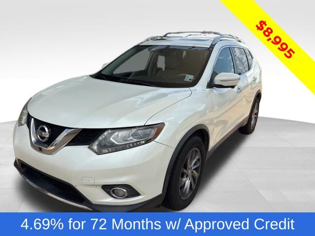 Pearl White 2015 Nissan Rogue SUV / Crossover Front-Wheel Drive Continuously Variable Transmission