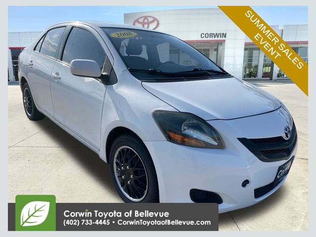 Polar White 2008 Toyota Yaris Sedan Front-Wheel Drive 4-Speed Automatic