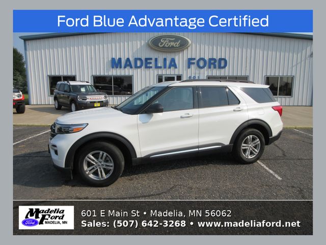 Star White Metallic Tri-Coat 2024 Ford Explorer SUV / Crossover All-Wheel Drive Automatic
