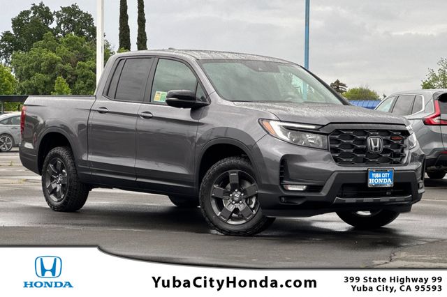 Gray (Modern Steel Metallic) 2026 Honda Ridgeline TrailSport AWD Pickup Truck All-Wheel Drive 9-Speed Automatic