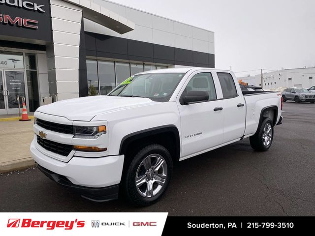 Summit White 2018 Chevrolet Silverado 1500 Custom Double Cab 4WD Pickup Truck Four-Wheel Drive 6-Speed Automatic Overdrive