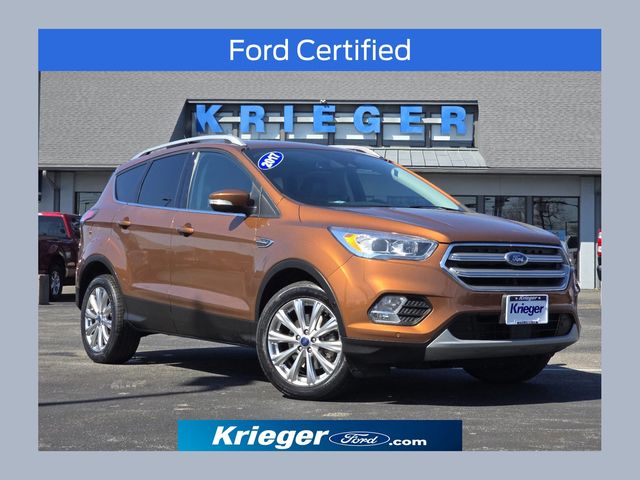 Canyon Ridge Metallic 2017 Ford Escape Titanium AWD SUV / Crossover All-Wheel Drive 6-Speed Automatic