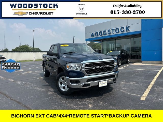 Patriot Blue Pearlcoat 2022 RAM 1500 Big Horn Quad Cab 4WD Pickup Truck Four-Wheel Drive 8-Speed Automatic