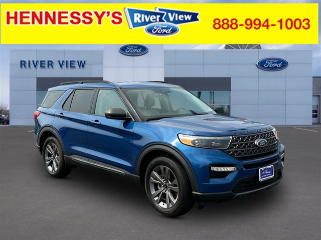 Atlas Blue Metallic 2021 Ford Explorer SUV / Crossover All-Wheel Drive Automatic