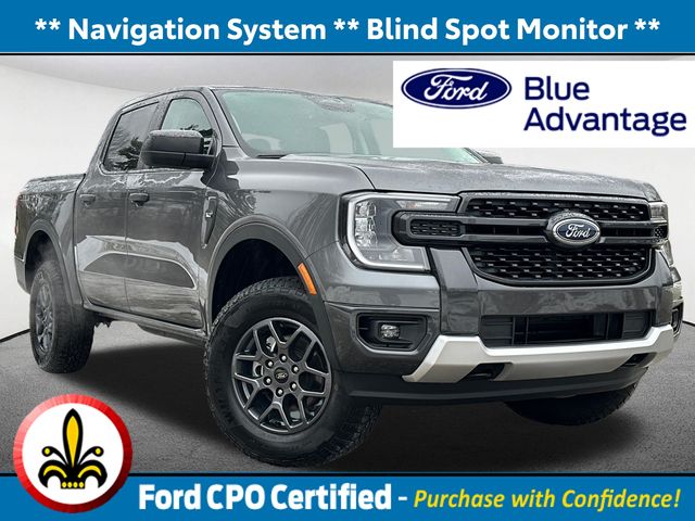 Carbonized Gray Metallic 2025 Ford Ranger XLT SuperCrew 4WD Pickup Truck Four-Wheel Drive Automatic