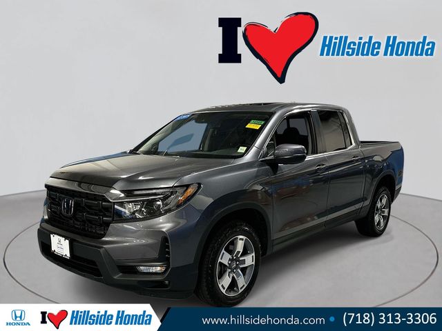 Gray (Modern Steel Metallic) 2025 Honda Ridgeline Pickup Truck All-Wheel Drive 9-Speed Automatic