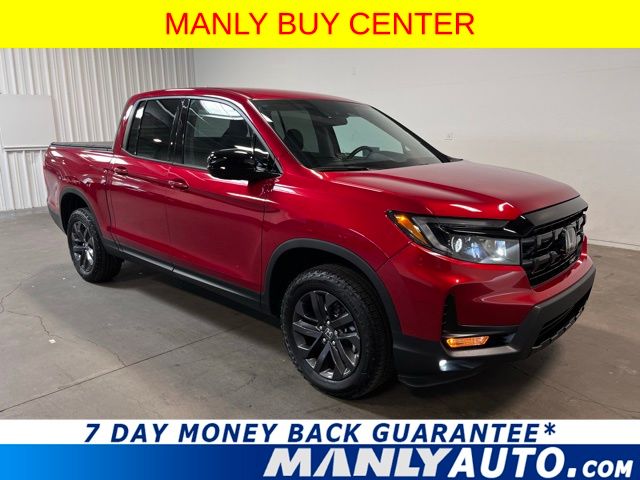 radiant red 2024 Honda Ridgeline Sport AWD Pickup Truck All-Wheel Drive 9-Speed Automatic