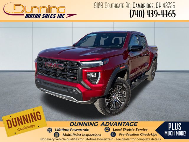 Volcanic Red Tintcoat 2024 GMC Canyon AT4 Crew Cab 4WD Pickup Truck Four-Wheel Drive 8-Speed Automatic