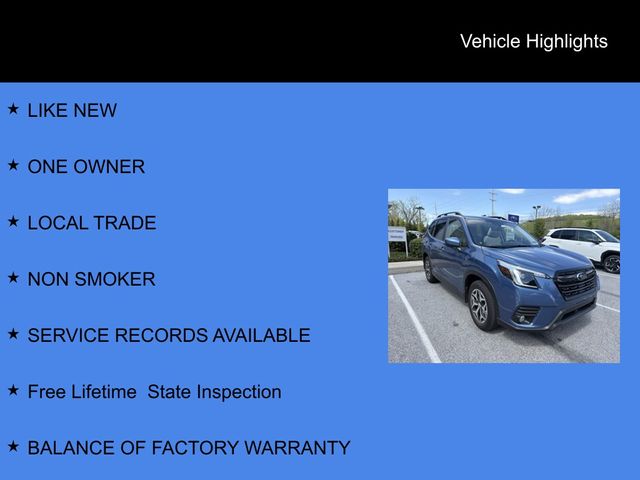 2023 Subaru Forester Premium Blue at Subaru and VW of Moon Township