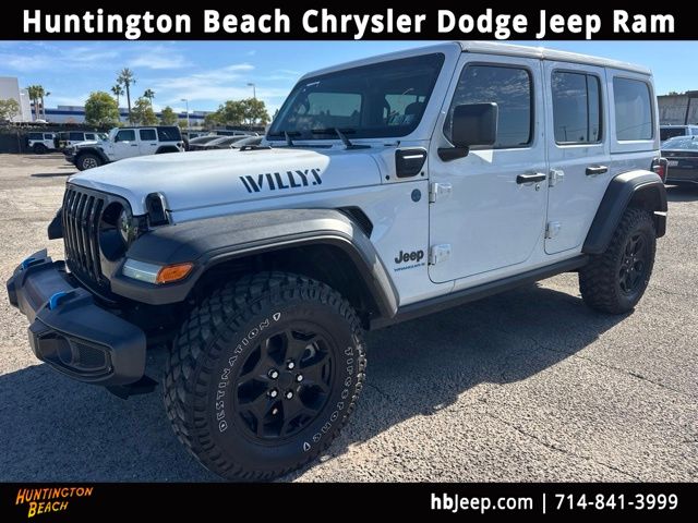 Bright White Clearcoat 2023 Jeep Wrangler 4xe SUV / Crossover Four-Wheel Drive 8-Speed Automatic