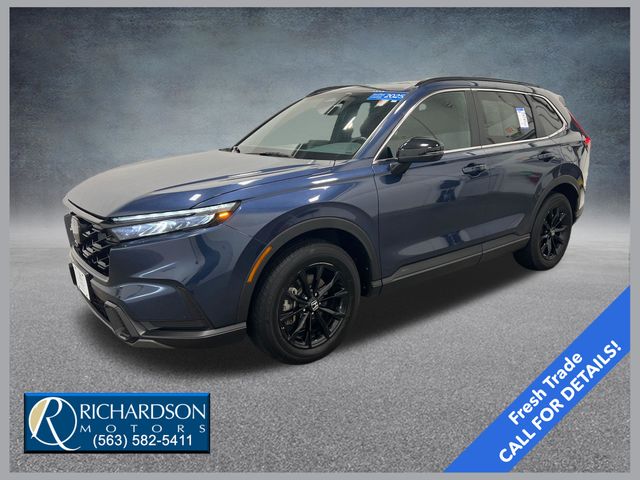 Canyon River Blue Metallic 2025 Honda CR-V Hybrid SUV / Crossover All-Wheel Drive Continuously Variable Transmission