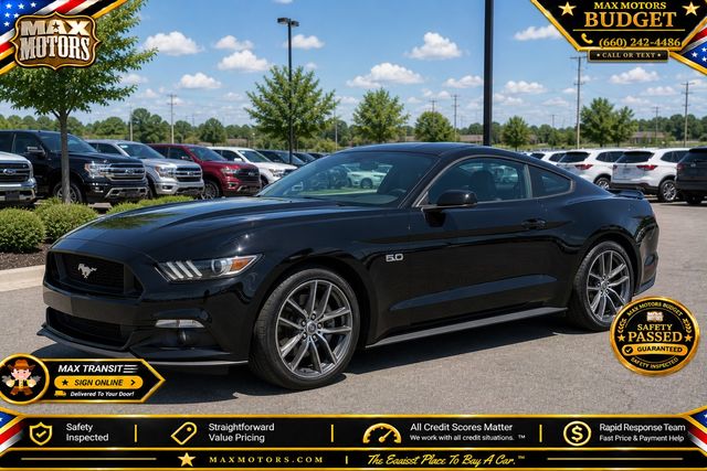 Shadow Black 2017 Ford Mustang Coupe Rear-Wheel Drive 6-Speed Manual