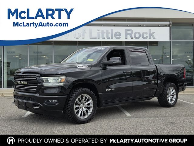 Diamond Black Crystal Pearlcoat 2023 RAM 1500 Laramie Crew Cab 4WD Pickup Truck Four-Wheel Drive 8-Speed Automatic