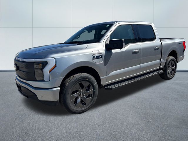 Silver Metallic 2025 Ford F-150 Lightning Flash SuperCrew AWD Pickup Truck All-Wheel Drive Automatic