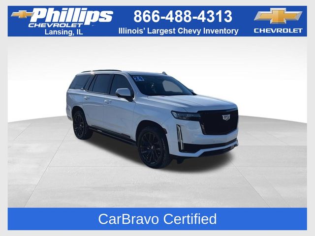 Crystal White Tricoat 2024 Cadillac Escalade SUV / Crossover Four-Wheel Drive Automatic