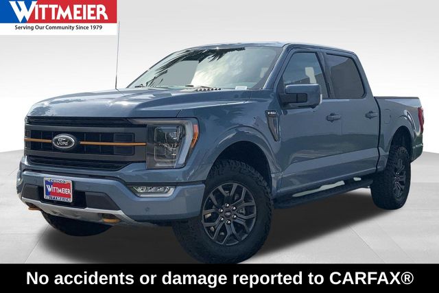 Blue (Azure Gray Metallic Tri-Coat) 2023 Ford F-150 Tremor SuperCrew 4WD Pickup Truck Four-Wheel Drive Automatic