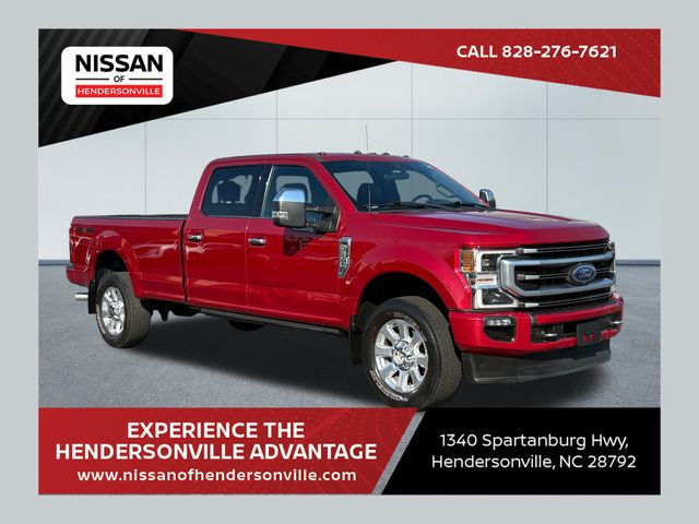 Red Metallic 2022 Ford F-350 Super Duty Platinum Crew Cab 4WD Pickup Truck Four-Wheel Drive Automatic