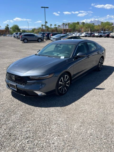 Gray Metallic 2025 Honda Accord Hybrid Sedan Front-Wheel Drive Continuously Variable Transmission