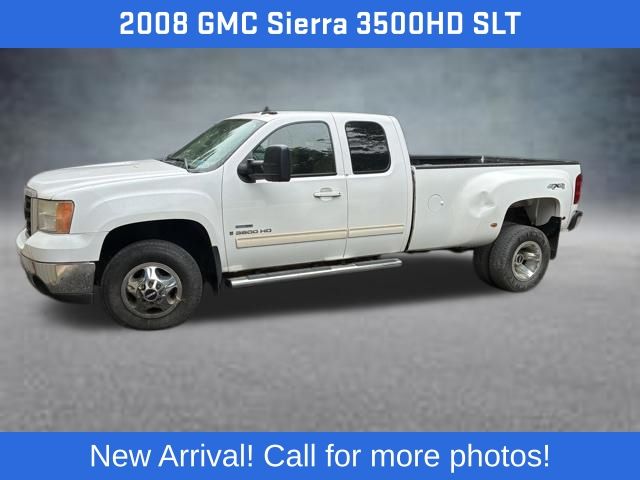 Summit White 2008 GMC Sierra 3500HD SLT Ext. Cab DRW 4WD Pickup Truck Four-Wheel Drive 6-Speed Automatic