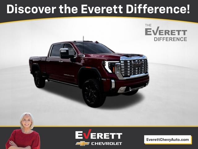 Volcanic Red Tintcoat 2024 GMC Sierra 2500HD Denali Crew Cab 4WD Pickup Truck Four-Wheel Drive Automatic