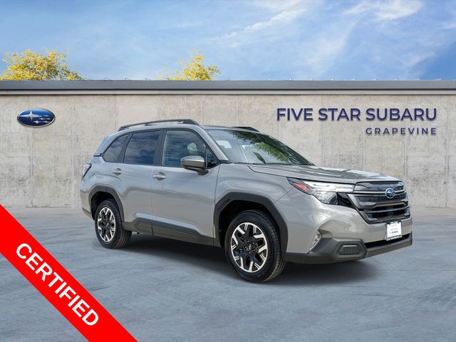 River Rock Pearl 2025 Subaru Forester Premium Crossover AWD SUV / Crossover All-Wheel Drive Continuously Variable Transmission