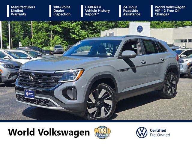 Pure Gray 2024 Volkswagen Atlas Cross Sport SUV / Crossover Front-Wheel Drive 8-Speed Automatic