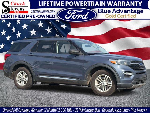 Blue Metallic 2021 Ford Explorer SUV / Crossover All-Wheel Drive Automatic