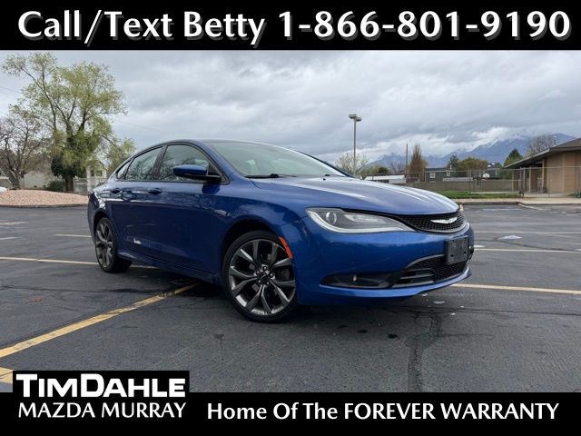 Vivid Blue Pearlcoat 2016 Chrysler 200 S Sedan FWD Sedan Front-Wheel Drive 9-Speed Automatic