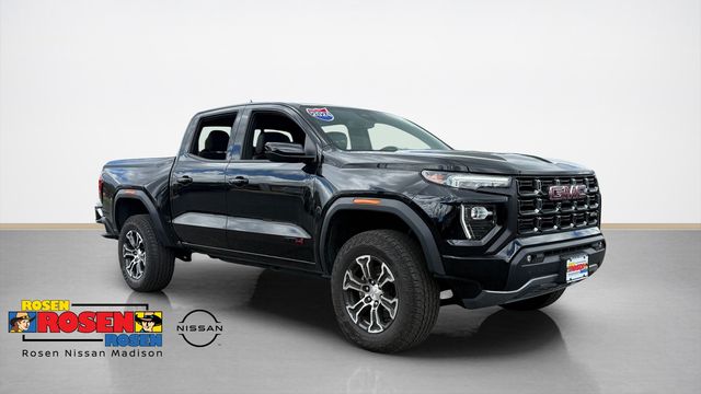 Onyx Black 2024 GMC Canyon AT4 Crew Cab 4WD Pickup Truck Four-Wheel Drive 8-Speed Automatic