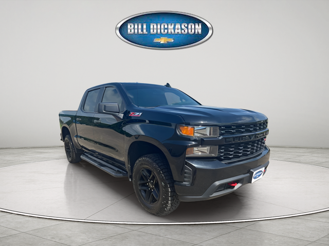 Black 2020 Chevrolet Silverado 1500 Custom Trail Boss Crew Cab 4WD Pickup Truck Four-Wheel Drive 6-Speed Automatic Overdrive