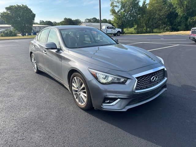 Gray (Graphite Shadow) 2021 INFINITI Q50 Sedan Rear-Wheel Drive 7-Speed Automatic Overdrive