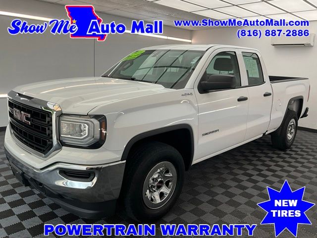 White 2018 GMC Sierra 1500 Base Double Cab 4WD Pickup Truck Four-Wheel Drive 6-Speed Automatic Overdrive
