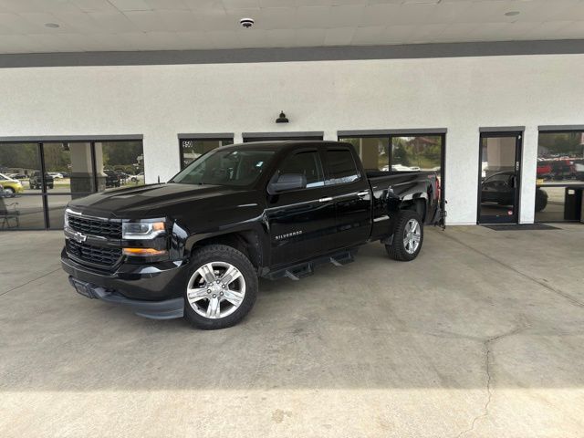 Black 2016 Chevrolet Silverado 1500 Custom Double Cab 4WD Pickup Truck Four-Wheel Drive 6-Speed Automatic Overdrive