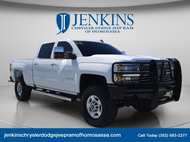Summit White 2016 Chevrolet Silverado 2500HD Work Truck Crew Cab 4WD Pickup Truck Four-Wheel Drive 6-Speed Automatic Overdrive