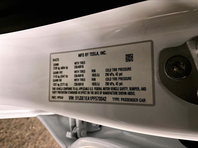 2023 Tesla Model 3  White at Klick Lewis Buick Chevrolet
