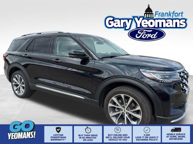 Agate Black Metallic 2025 Ford Explorer Platinum AWD SUV / Crossover All-Wheel Drive Automatic