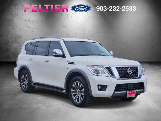Pearl White Tricoat 2019 Nissan Armada SL RWD SUV / Crossover 4X2 7-Speed Automatic