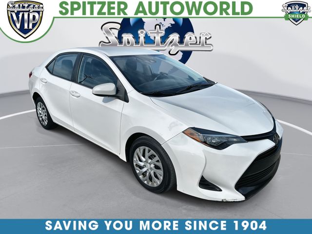 Super White 2019 Toyota Corolla LE Sedan Front-Wheel Drive Continuously Variable Transmission
