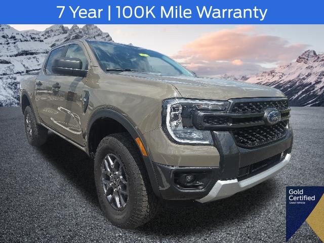 Gray 2025 Ford Ranger XLT SuperCrew 4WD Pickup Truck Four-Wheel Drive Automatic