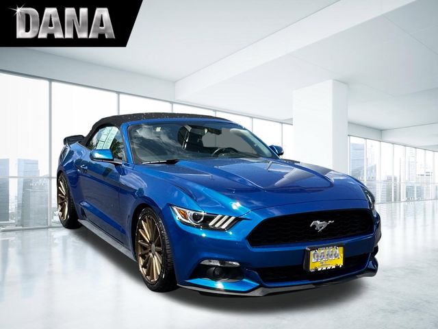 Lightning Blue Metallic 2017 Ford Mustang EcoBoost Premium Convertible RWD Convertible Rear-Wheel Drive 6-Speed Automatic