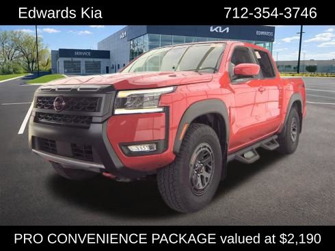 Red Alert 2025 Nissan Frontier Pickup Truck Four-Wheel Drive 9-Speed Automatic Overdrive