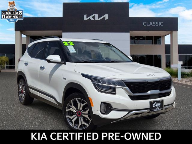 Snow White Pearl 2022 Kia Seltos SUV / Crossover All-Wheel Drive 7-Speed Automatic